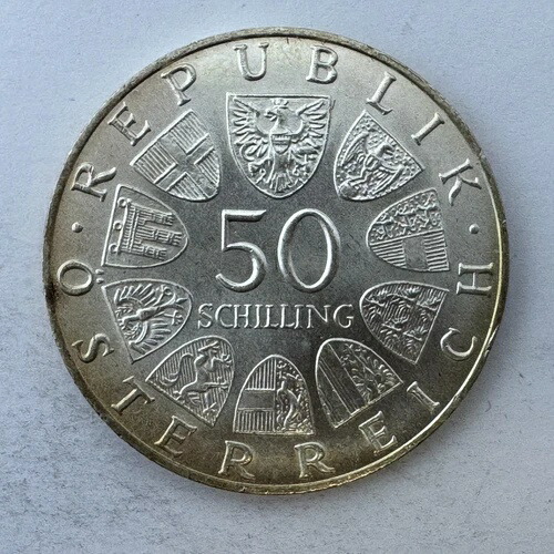 オーストリア 1970年 50シリング カール・レンナー銀貨 ? 0.640 シルバー ? オーストリア造幣局