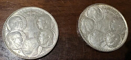 ロット2 - 1963年ギリシャ30ドラクマ王朝、銀83.5%、18gr、1年発行