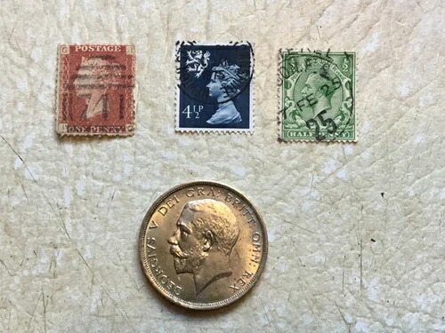 銀貨 1/2 クロウ 1920 コイン切手 英国 1 ペニー 赤 1858 1/2 ペニー エドワード 7 世