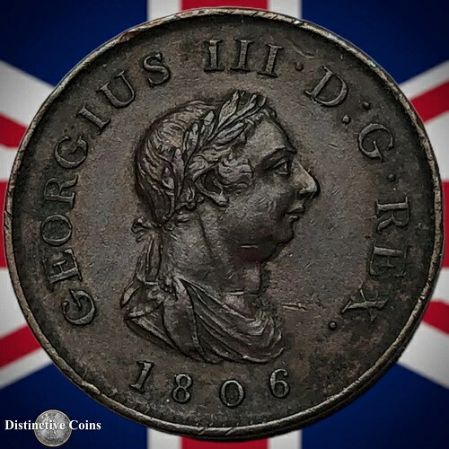 英国1806ファージング1/4d GB3213-
