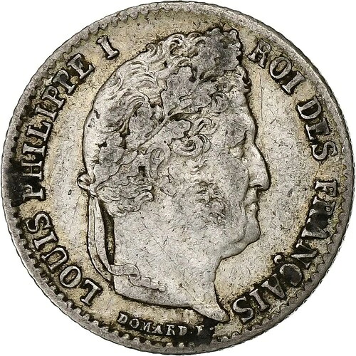 [#1200393] フランス、1/4フラン、ルイ・フィリップ、1835年、パリ、銀貨、EF、KM:740.1