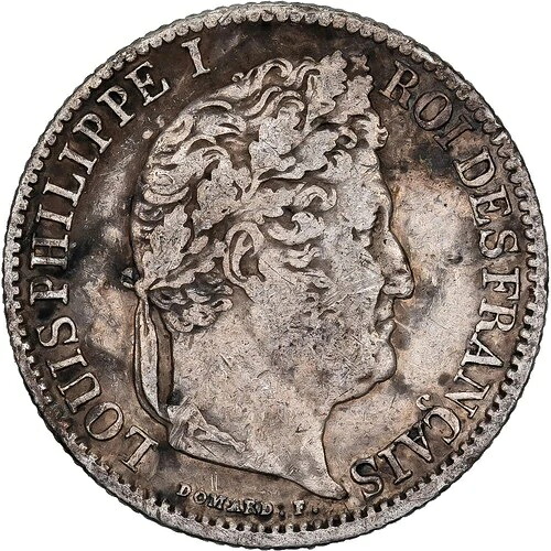 [#1508589] フランス、ルイ フィリップ 1 世、50 サンタイム、1845 年、ルーアン、シルバー、EF
