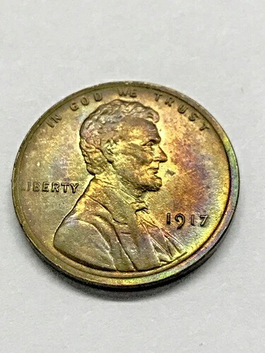 1917年 リンカーン ウィート セント CH BU トーン #3573
