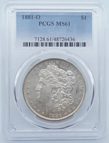 1881年 O モルガン銀貨 $1 PCGS MS61 - U427