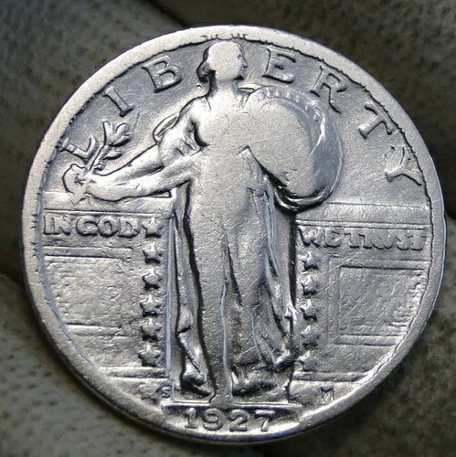 硬貨・コイン|1927-S スタンディング・リバティ・クォーター全国無料 