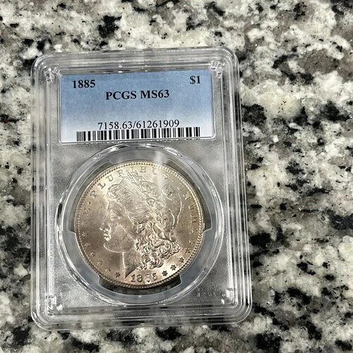 1885年 モルガン・ダラー PCGS MS-63 色調