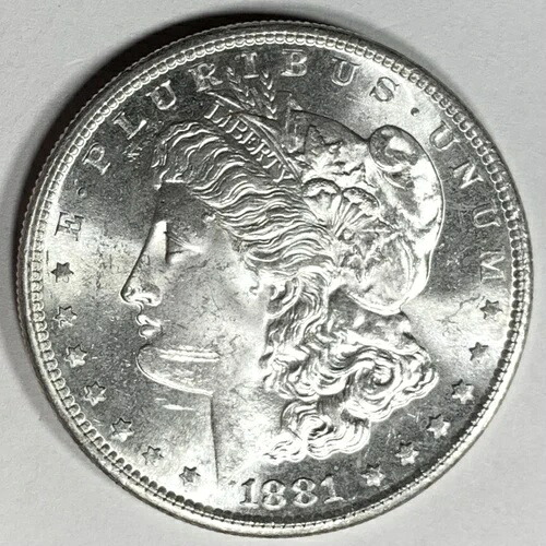 1881-S モルガン銀貨 チョイス BU 未流通 MS E867 AFM