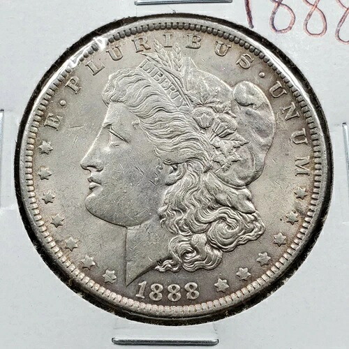 1888年 P $1 モルガン シルバー イーグル ドル コイン チョイス BU 未流通 多少の変色あり