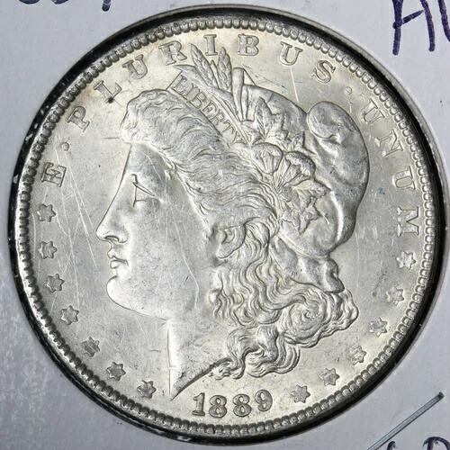 1889年 モルガン銀貨 AU+ E350 KNM