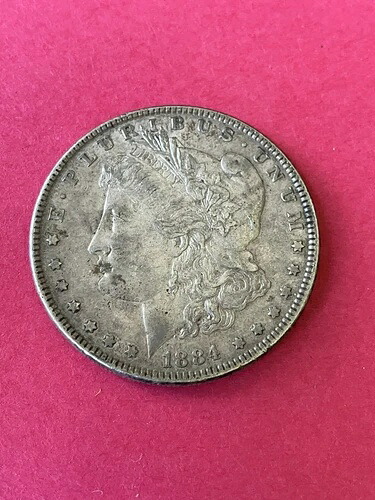 1884年 モルガン シルバードル アメリカ合衆国 非常に良い