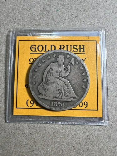 魅力的な1876年Sシルバーシートリバティハーフドル
