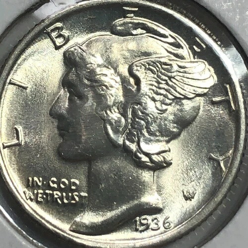 1936年 未流通マーキュリー銀貨 #19452