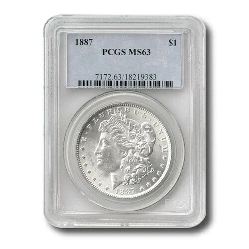 アメリカ モルガン・ダラー 1ドル 1887年 P PCGS MS-63