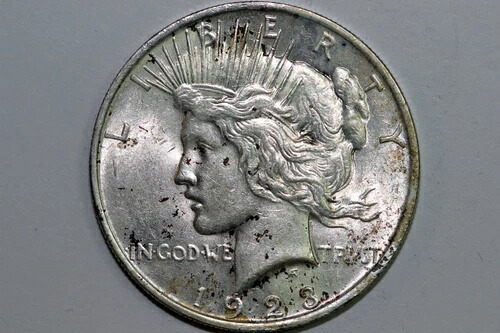 1923-P 90%銀貨 ピースダラー 良好な色調 ほぼ未使用 (PDX1426)