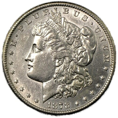 1878-S モーガン銀貨 ブリリアント 未流通 BU+ クリーニング済み