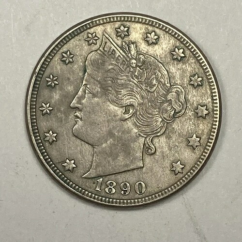 1890年製リバティニッケル .05 シャープ EF