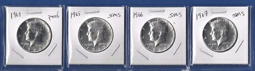 1964年～1967年 プルーフ/SMS Kennedy 1/2ドル 4個セット -