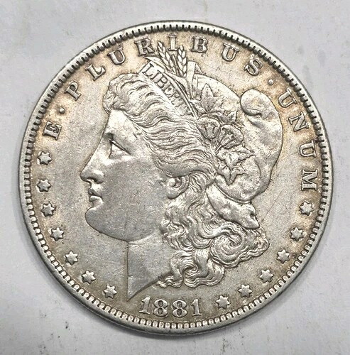 1881-O モーガン シルバー ダラー Vam-27 非常に良好な状態 90% シルバー。