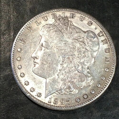 1897年-S モーガンシルバードル-高品質スキャン #N436-