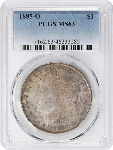 アメリカ モルガン銀貨 1ドル 1885-O PCGS: MS63 #C567