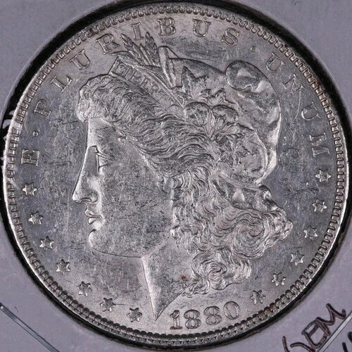 1880年モルガン銀貨、ミントステート+未流通コイン、ストア番号DR0008 37,895円