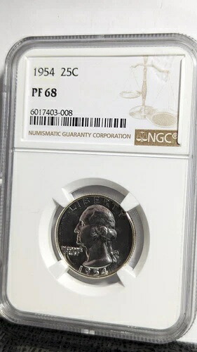 1954 25C PF68 NGC - 6017403-008-