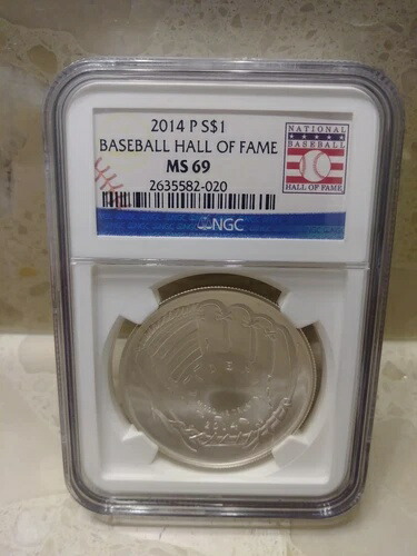 2014 P $1 野球殿堂 NGC MS 69