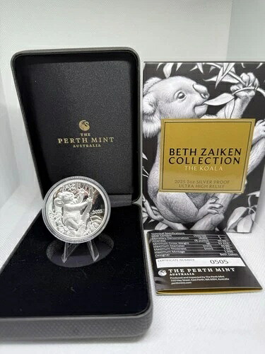 ベス・ザイケン・コレクション - コアラ 2025 2オンス シルバー プルーフ ウルトラハイレリーフコイン 65,945円