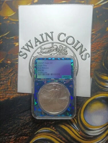 2025年 (P) アメリカン シルバー イーグル NGC MS70 ファーストリリース イーグル プライベート E167