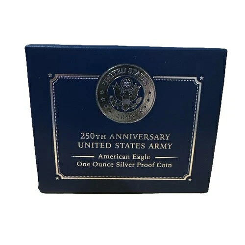 アメリカ陸軍創立250周年記念 アメリカンイーグル 1オンス プルーフ銀貨 新品箱入り 65,945円