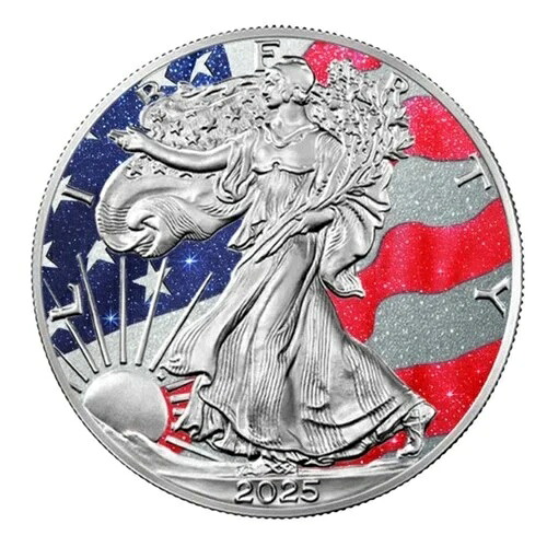 アメリカンイーグル ? ウォーキング リバティ ? スリー プレシャス ストーン シルバー コイン 1 オンス 202...
