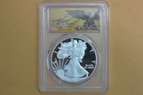 2018-S PCGS PR70DCAM シルバーイーグルプルーフ トーマス・クリーブランド サイン入り FDI ワシントン｜WORLD RESOURCE【QUEEN店】