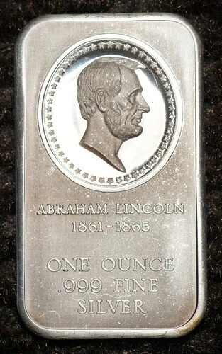 1976年 エイブラハム・リンカーン・安倍大統領 USA 1オンス 999 ファインシルバーバー すごい！ C5951-｜WORLD RESOURCE【QUEEN店】