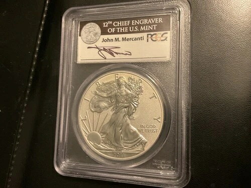 2011P ファーストストライク リバース プルーフ シルバーイーグル 25周年記念 PCGS PR69 メルカンティ
