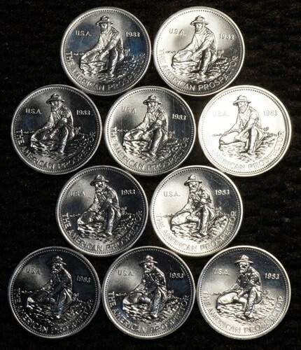 1983 Engelhard Prospector 1oz 999 ファインラウンドシルバー 1 つ!!! C6308-