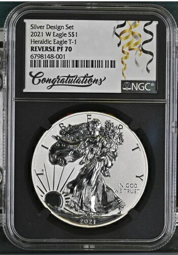 2021 W リバース プルーフ シルバー イーグル NGC PF70 PF70 シルバー デザイナー セット!