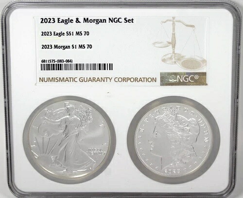 2023年モルガン・ダラー NGC MS70 & 2023年シルバーイーグル NGC MS70