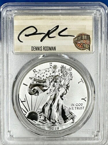 2019 W PCGS エンハンスド REV PR70 デニス・ロッドマン プライド・オブ・ツー・ネーションズ シルバーイーグル