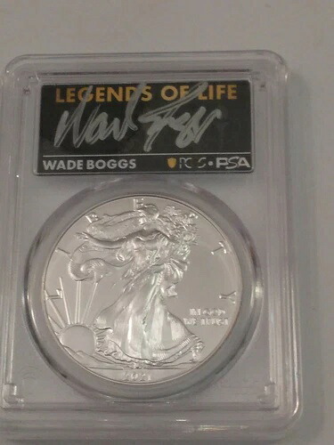 ??2021 タイプ1 シルバーイーグル レジェンズ・オブ・ライフ PCGS MS70 ウェイド・ボッグス・ホフ