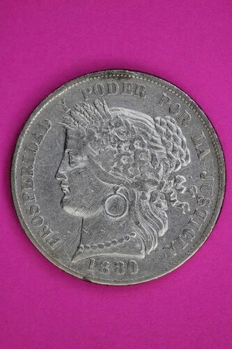 1880年 ペルー 5ペセタ 銀貨 .900 品質保証 本物 & 正規品 1683