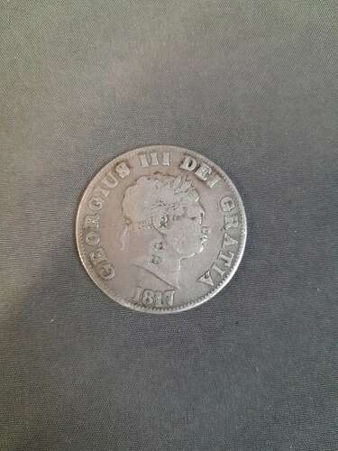 通貨 銀 ゲオルギウス 3 世 デイ グラティア 1817. Britanniarum Rex Fid Def