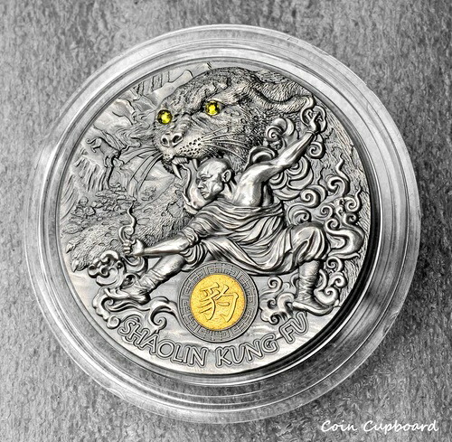 2023年 - ニウエ - 少林寺豹 - 武術スタイル、2オンス .999 銀貨