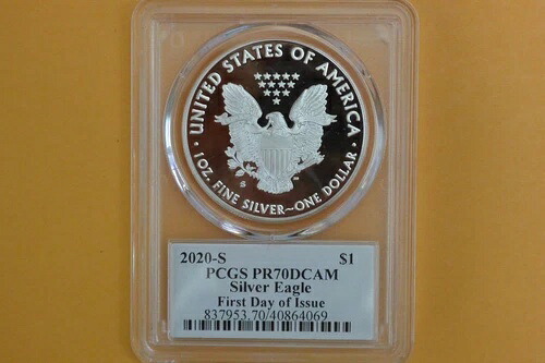 2020-S シルバーイーグル PCGS PR70 クリフトン・ダニエル 初日発行｜WORLD RESOURCE【QUEEN店】