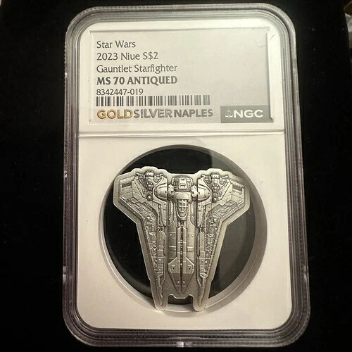NGC MS 70 スターウォーズ マンダロリアン ボー・カタンのガントレット スターファイター 1オンス シルバーコイン