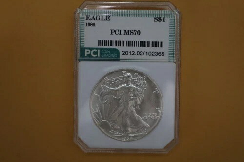 1986年 1ドル アメリカン シルバー イーグル ダラー - ブリリアント アンサーキュレート