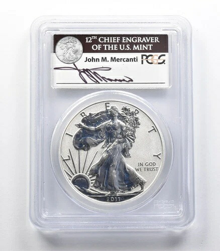 リバース PF PR69 2011-P アメリカン シルバー イーグル 25周年記念セット メルカンティ FS PCGS *3139