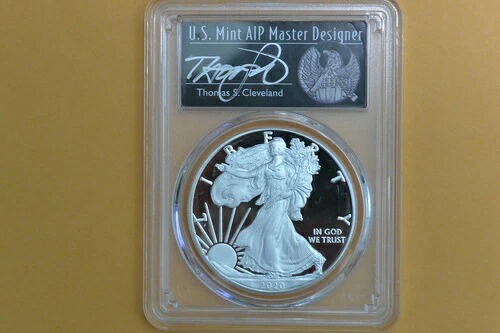 2020-S $1 シルバーイーグル PCGS PR70DCAM 初発行トーマス クリーブランド- 72,600円