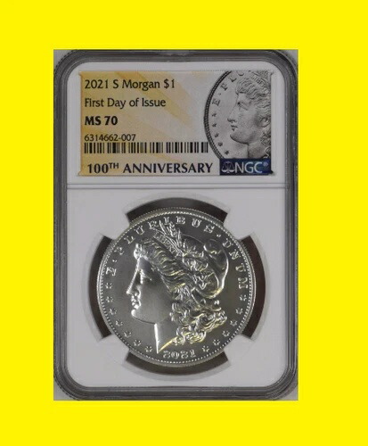 2021年-S モーガンドル シルバードル NGC MS70 新規発行 新品同様ボックス CoA-