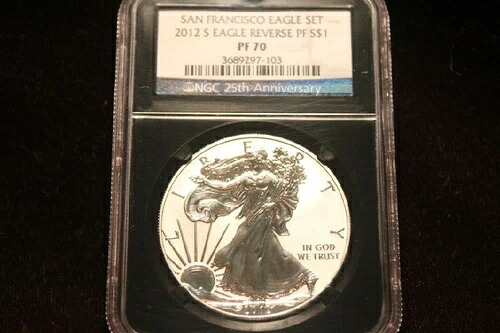 2012S $1 シルバーイーグル Rev.NGC PF 70 \