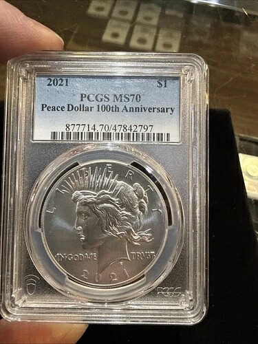 2021年シルバーピースドルPCGS MS70 100人記念-